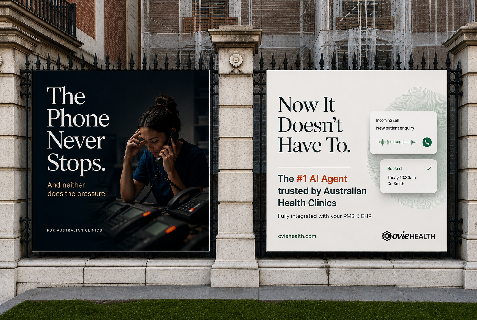 The phone never stops. Now it doesn't have to. OvieHealth, the #1 AI Agent trusted by Australian health clinics.